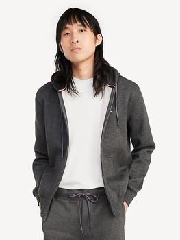 Толстовка на флісі, на блискавці чоловіча Tommy Hilfiger 943847592 3XL Сіра (1159785489)