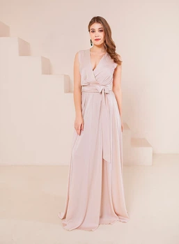 Нарядное платье на вечеринку FashionYouWant S пудра 43425462