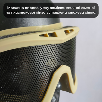 Тактичні захисні закриті окуляри балістичні військові для полювання пейнтболу Zepma Хакі АН5549