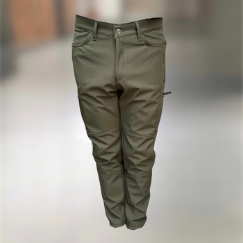 Штани зимові тактичні софтшелл флісові, розмір M, Олива, утеплені штани для військових