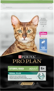 Сухий корм Purina PRO PLAN Sterilised Adult 1+ Renal Plus для дорослих кішок після стерилізації, з кроликом 10 кг (7613033566486)