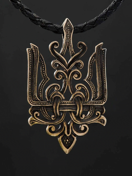 Величний кулон тризуб з бронзи (АРТ. №108b) Dadiverin Jewelry