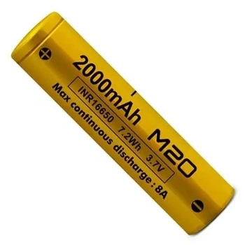 Аккумулятор 16650 3.7V 2000mAh 8A Li-ion INR16650 M20 Vapcell
