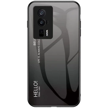 Захисний чохол Deexe Gradient Color для Xiaomi Poco F5 Pro / Redmi K60 / Redmi K60 Pro - Black / Grey