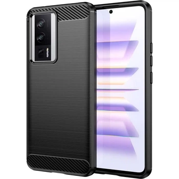 Захисний чохол UniCase Carbon для Xiaomi Poco F5 Pro / Redmi K60 / Redmi K60 Pro - Black