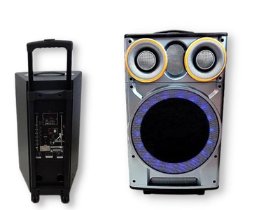 Акумуляторна акустична система XPRO ZX 7777 колонка валіза 150Вт USB, SD, FM радіо, Bluetooth, мікрофон, ДК (ZX 7777)