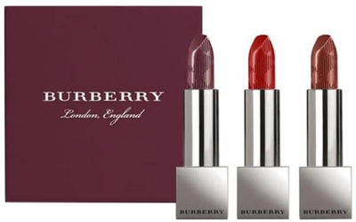 Набір помад для губ Burberry Kisses Lipstick Oxblood 97 3.3 г + Military Red 109 3.3 г + Russet 93 3.3 г (5045551937226)