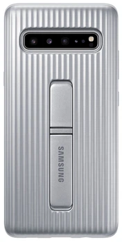 Чехол противоударный с подставкой Protective Rugged Standing Cover SM-G977 для Samsung Galaxy S10 5G (6.7") Silver