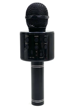 Микрофон беспроводной караоке bluetooth USB колонка Черный (С 48340)