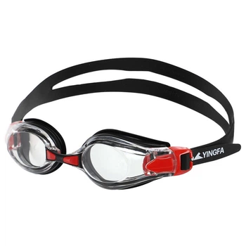 Очки для плавания стартовые Zelart Yingfa 2800AF Black-Red-Clear