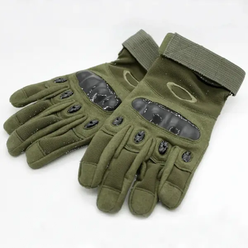 Тактические перчатки полнопалые Зеленые, размер ХL, Oakley / Закрытые военные перчатки