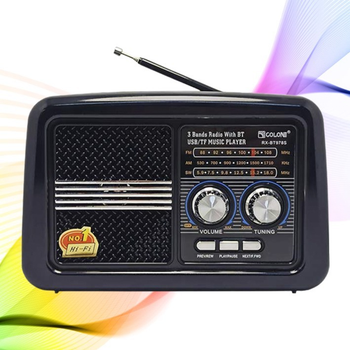 Портативный FM радиоприемник GОLОN RХ BT978S ФМ радио проигрыватель с USB Bluetooth на аккумуляторе от сети от батареек с фонариком и солнечной панелью