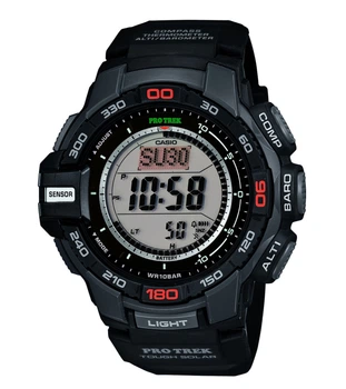 Часы мужские Casio Pro Trek PRG-270-1 Tough Solar Triple Sensor, Черные