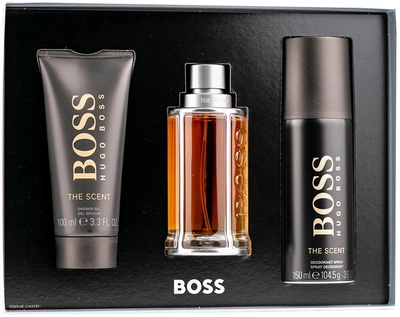 Zestaw Hugo Boss The Scent Men Woda toaletowa 100 ml + Dezodorant 150 ml + Żel pod prysznic 100 ml (3616303428594)