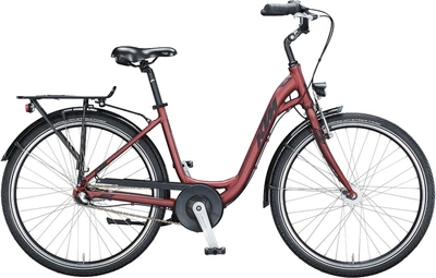 Велосипед KTM CITY FUN 26" рама D-W 43 2021 Бордовый (9008594443136)