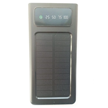 УМБ Power Bank Solar 30000mAh повербанк 4 в 1 із сонячною панеллю, екраном, ліхтариком Black (11229)