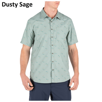 Рубашка 5.11 LIFE'S A BREACH SHORT SLEEVE SHIRT 71385 Large, Dusty Sage