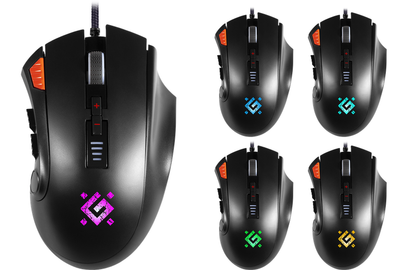 Мышь Defender Oversider GM-917 RGB, 12 кнопок, 12000dpi (52917)