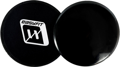 Диски-слайдери для ковзання-глайдингу EasyFit Gliding Discs EF-1425-BK Чорні 2 шт (56001388)