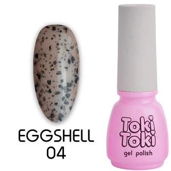 Гель-лак (бежевий з поталлю) EggShell EG04 Toki Toki 5 мл