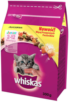 Сухий корм для кошенят та молодих котів Whiskas Junior з куркою 300 г (5900951305771)