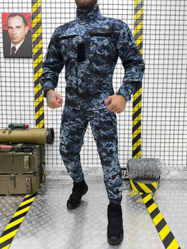 Тактичний військовий комплект Статутний ВМСУ ( Кітель + Штани ), Камуфляж: Піксель, Розмір: L