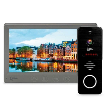 Комплект видеодомофона Light Vision AMSTERDAM FHD Grey + RIO FHD Black