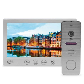 Комплект відеодомофона Light Vision AMSTERDAM FHD White + RIO FHD Grey