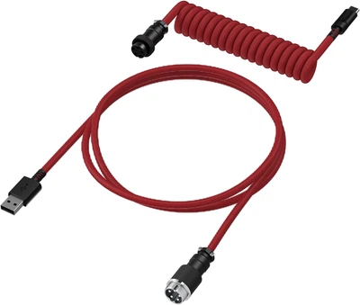 Кабель HyperX USB Type-C - Type A Coiled Cable 1.37 м Red/Black(6J677AA)