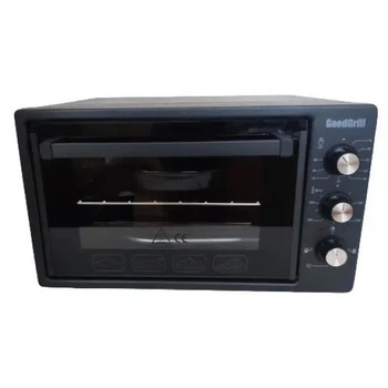 Електрична піч 40 л випічка піца GoodGrill GR-4002 3 режими 1300W нагрів 280 термоізоляція Емаль електродуховка настільна міні пічка чорна Туреччина
