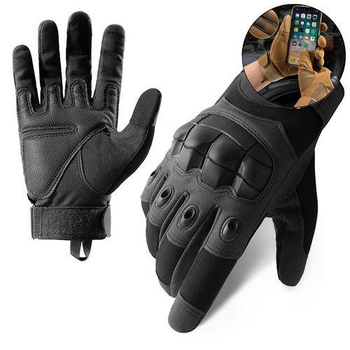 Рукавички тактичні сенсорні BDA; M/8; Чорний. Універсальні тактичні рукавички з пальцями. Армійські рукавички
