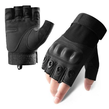 Рукавички тактичні BDA; M/8; Чорний. Універсальні тактичні рукавички без пальців. Армійські рукавички