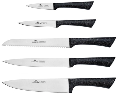 Набір з 5 кухонних ножів та підставки Gerlach Granitex (5901035502833)