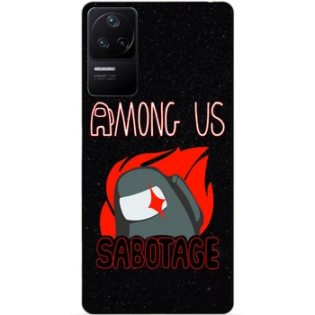 Силиконовый чехол Candy для Xiaomi Poco F4 с рисунком Among Us Саботаж