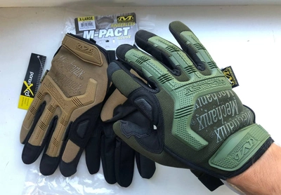 Рукавички тактичні армійські розмір XL Mechanix, тактичні рукавиці з закритими пальцями олива