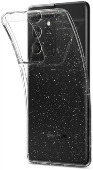 Чохол прозорий протиударний із блискітками Spigen Liquid Crystal Glitter ACS02348 для Samsung Galaxy S21 Ultra (6.9")