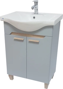 Тумба підлогова ВАНЛАНД Gray G-60 G сіра з умивальником Basic 60