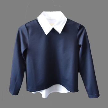 Блуза с регланом для девочки Hawk Kids PR3 140 Белый Синий