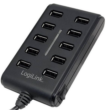 Hub USB 10 w 1 Logilink USB 2.0 (4052792006896)
