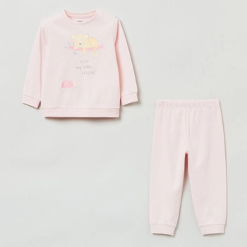 Piżama (koszulka z długim rękawem + spodnie) dziecięca OVS Piżama Girl Heavenly Pin 1812959 98 cm Różowa (8056781437858)