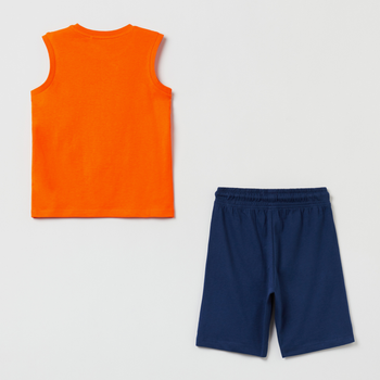 Komplet (koszulka + spodenki) dla dzieci OVS Jogging Set Red Orange 1798819 128 cm Czerwony/Pomarańczowy/Niebieski (8056781050170)