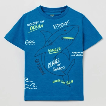 Koszulka chłopięca OVS Caribbean Se 1799676 116 cm Niebieska (8056781060742)