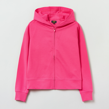 Bluza dla dziewczynki rozpinana z kapturem OVS Basic Solid Fandango Pin 1827079 146 cm Różowa (8056781665909)