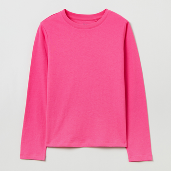 Підліткова футболка з довгими рукавами для дівчинки OVS T-Shirt L/S Solid Pink 1817812 152 см Рожева (8056781514481)