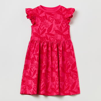 Sukienka dziecięca dla dziewczynki elegancka OVS Aop Dress Lt Magenta + Aop 1799869 128 cm Różowa (8056781062852)