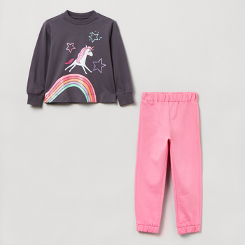 Костюм (світшот + штани) дитячий OVS Jogging W/Pr Prism Pink 1822304 128 см Pink (8056781591598)