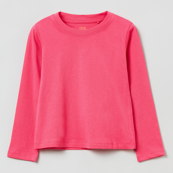 Дитяча футболка з довгими рукавами для дівчинки OVS Solid T-Shir Fandango Pin 1822512 134 см Рожева (8056781593745)