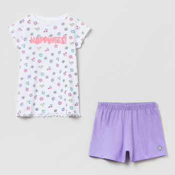 Letnia piżama dziecięca OVS Pajama Sp Fruits +Top Aop 1802811 140 cm Fioletowa (8056781091708)