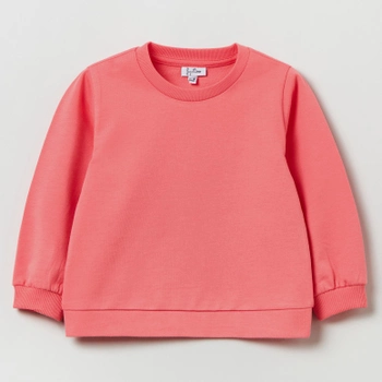 Bluza bez kaptura dziewczęca OVS Round Neck S Shell Pink 1817429 86 cm Różowa (8056781509043)