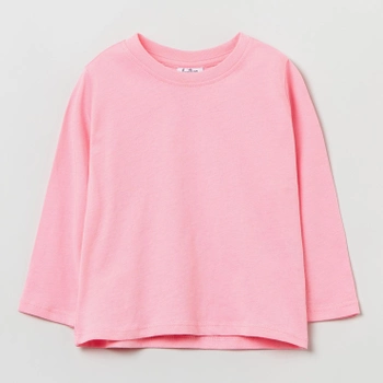 Koszulka z długim rękawem dziewczęca OVS T-Shirt Soli Candy Pink 1823680 80 cm Różowa (8056781611289)